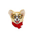 Nayo the Corgi Hot Press Fabric Patch