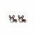 Tri Color Corgi Metal Ear Studs - NAYOTHECORGI