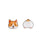 {ready}Lovely Asymmetrical Corgi/Shiba Ear Studs - NAYOTHECORGI - Corgi Gifts -Corgi Gift